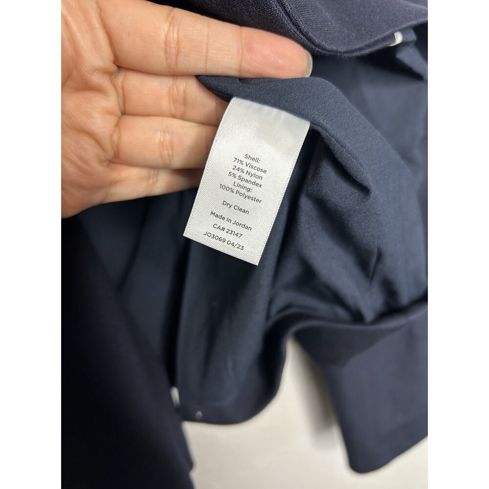 Talbots Italian Knit Navy Double Breasted Blazer Size 16P - Picture 3 of 10